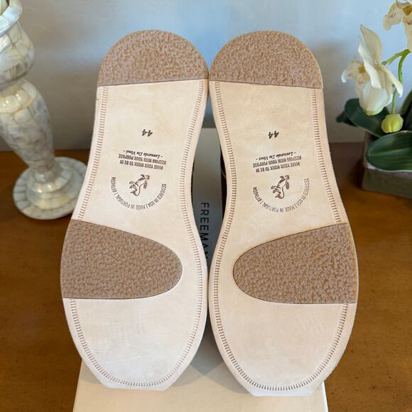 NWT Freeman Plat Zip Jogger Huarache Shoes Size 44 Cognac Leather Portugal - Picture 5 of 8